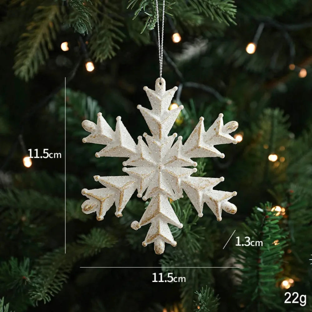 Plastic Snowflake Christmas Pendants