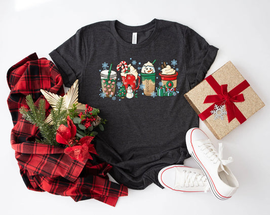 Snowy Latte Christmas Drink T Shirt