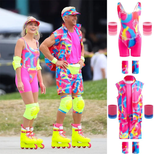 Rollerskateing Barbie and Ken Costumes (Adult & Kid Sizes)