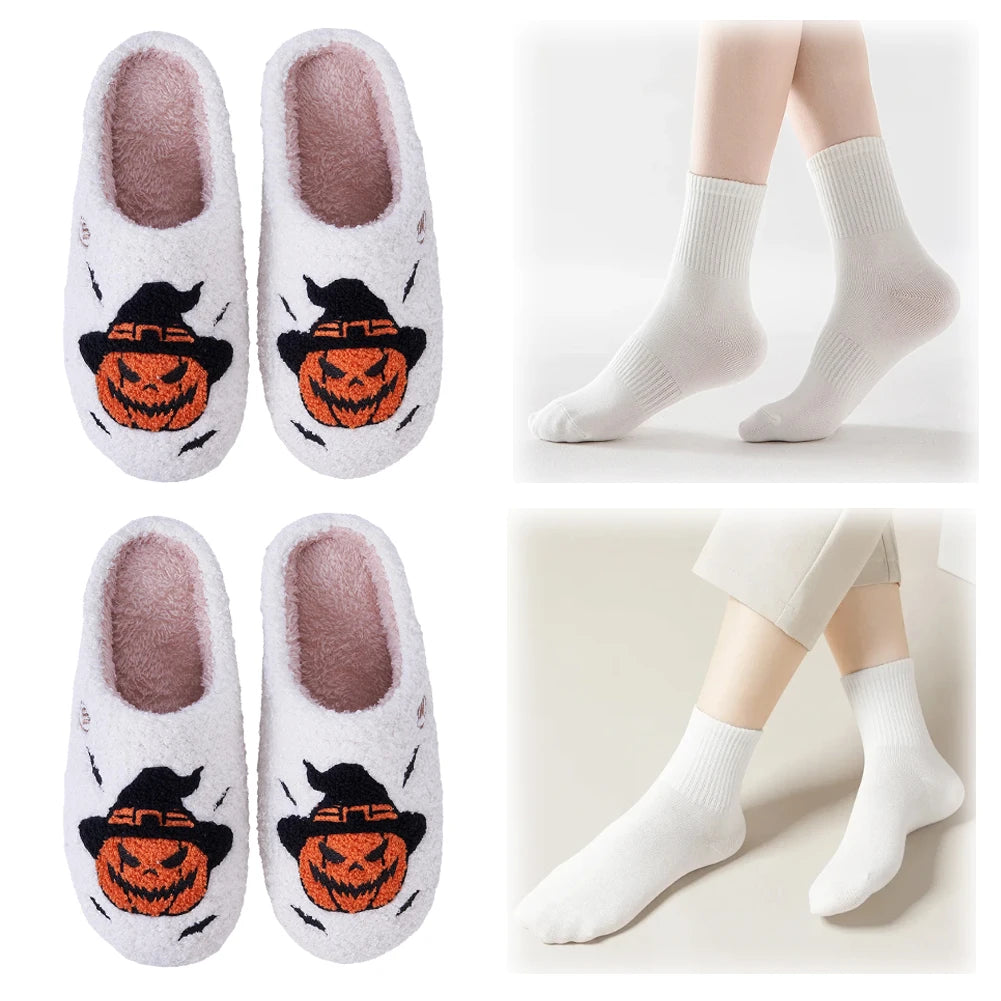 Halloween Jack O Latern Slippers