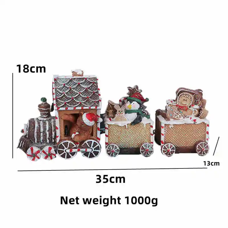 Gingerbread Candy Train Figurines