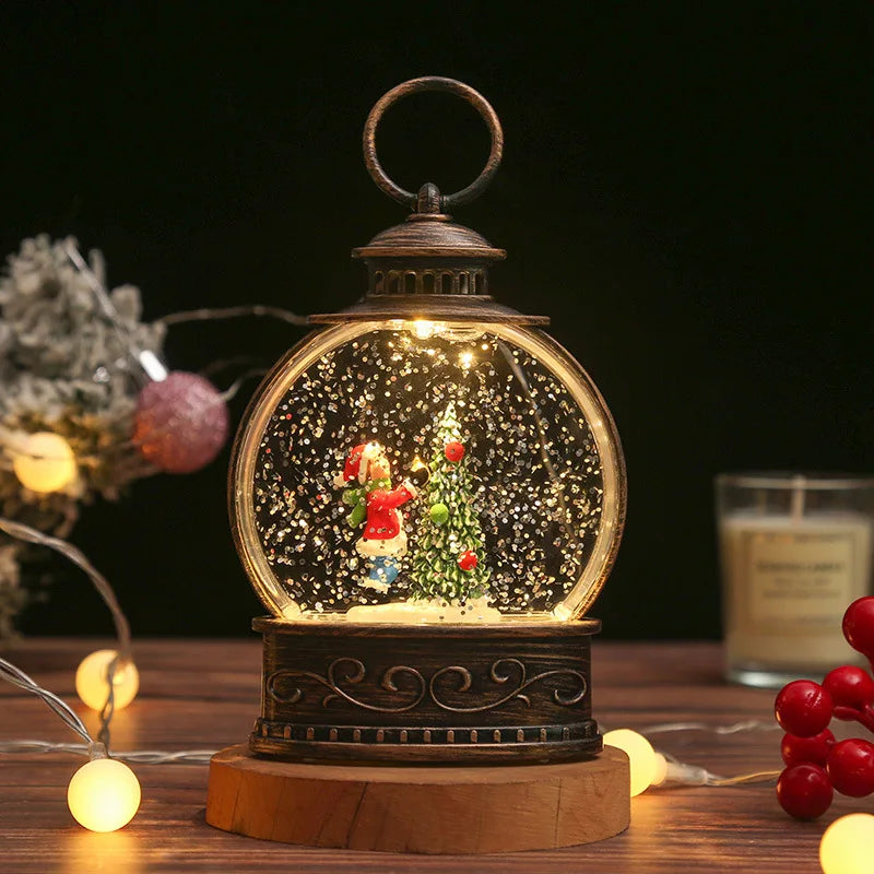 Whimsical Christmas Snow Globes in Delightful Shapes with Lights