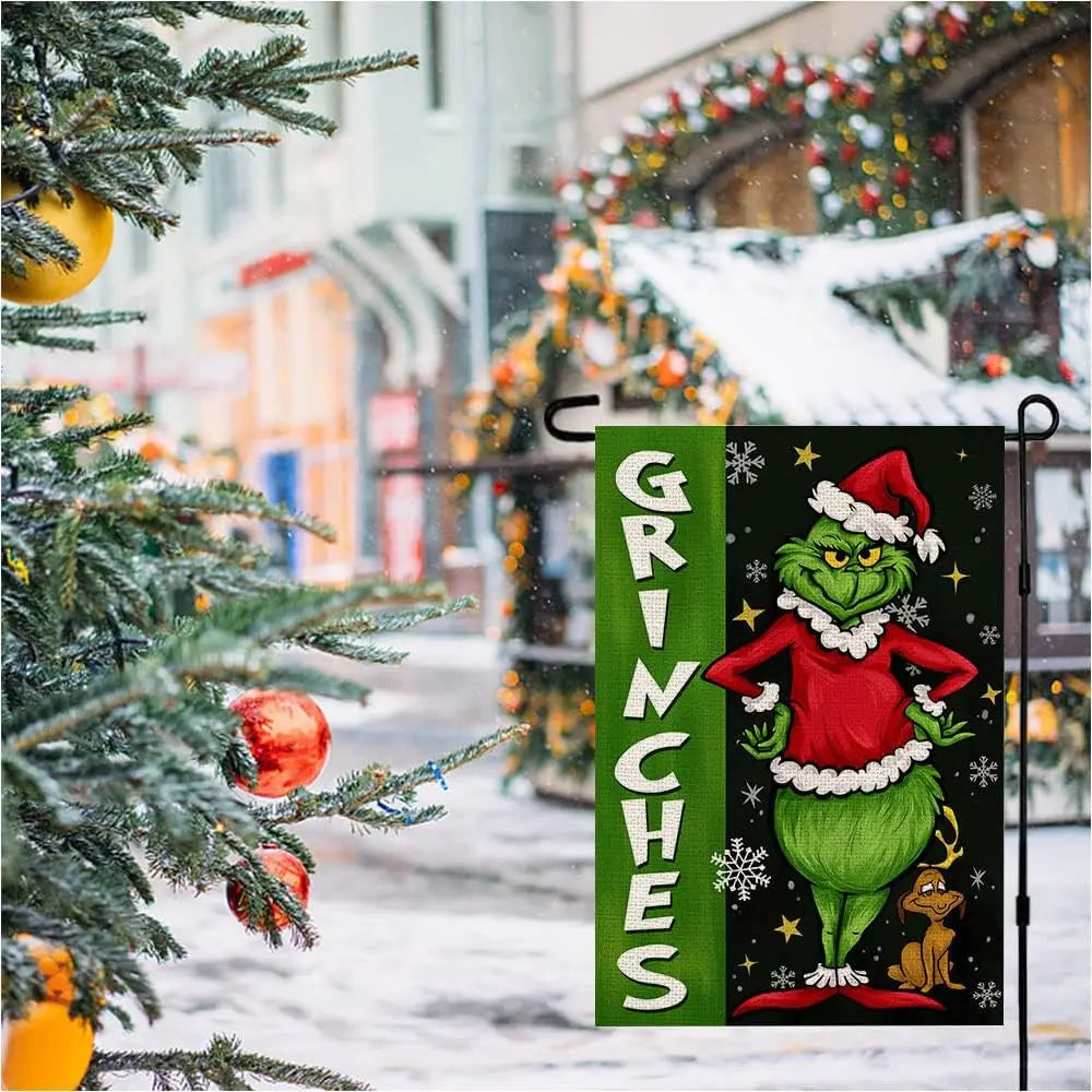 Grinch Christmas Flag