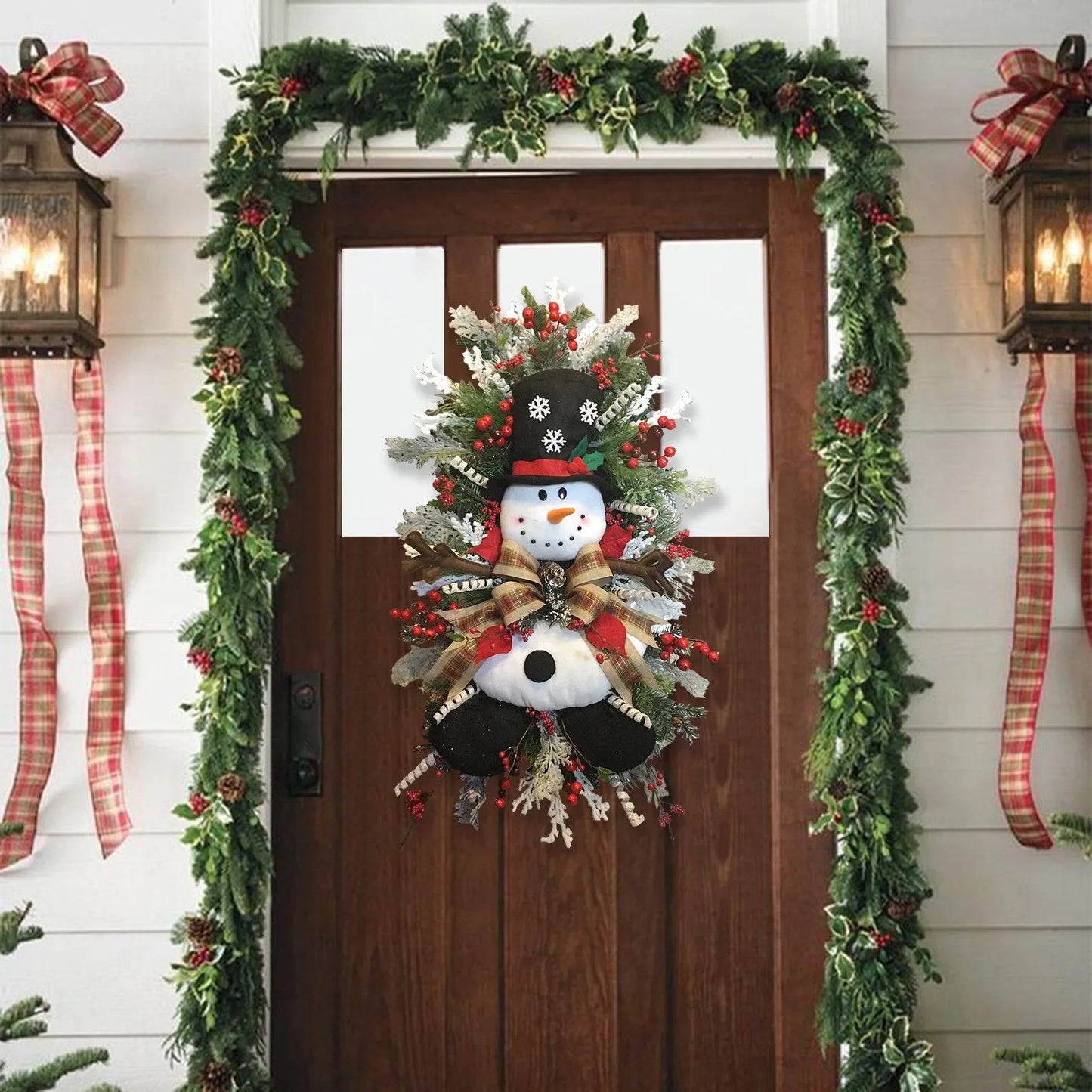 Snowman Swag Wreath