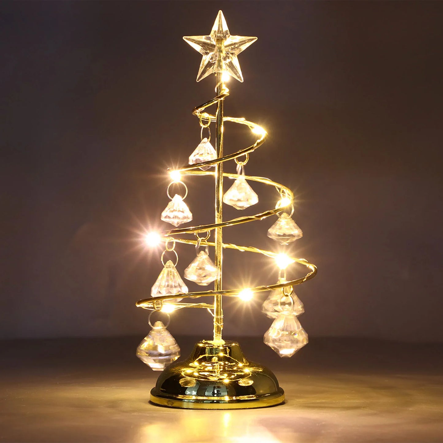 Small Crystal LED Christmas Tree Lamp