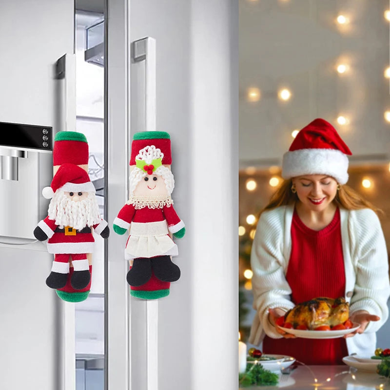 Christmas Refrigerator Handle Cover