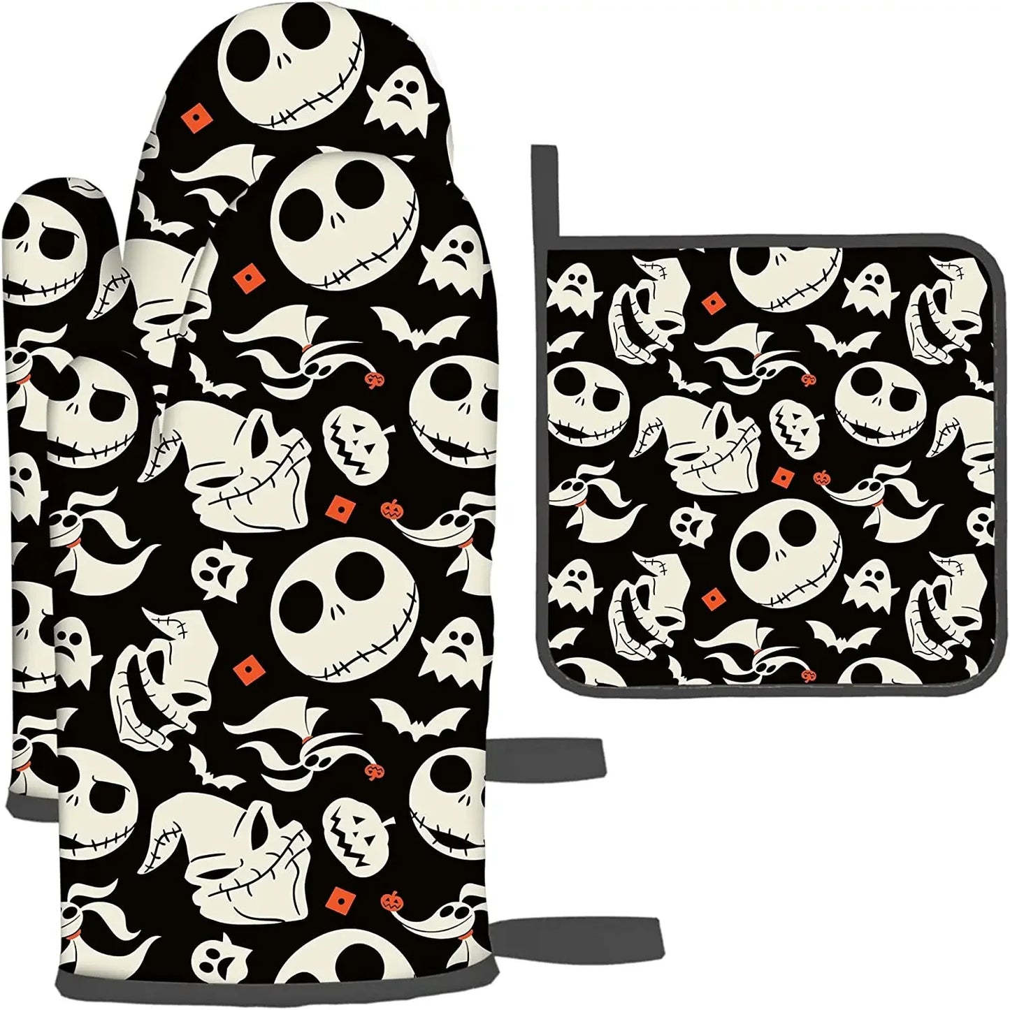 Halloween Oven Mitts and Pot Holders Sets