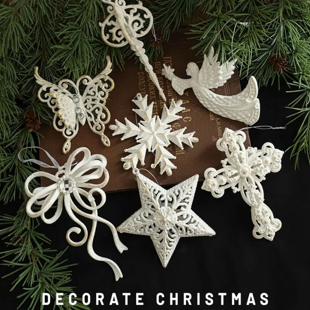 Plastic Snowflake Christmas Pendants