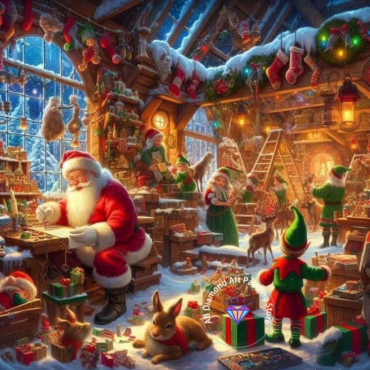 Holiday Diamond Painting Kit 5D DIY Cartoon