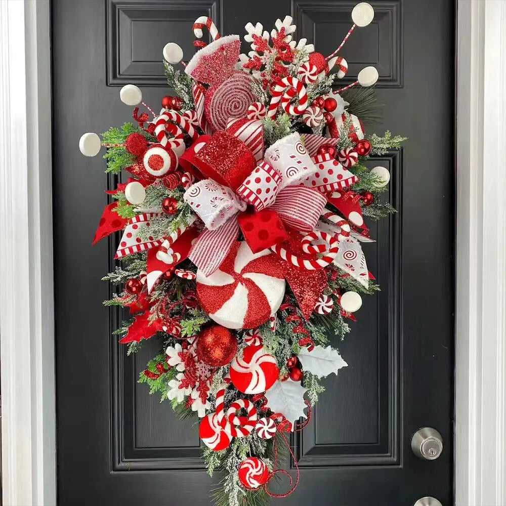 Candy Cane Wreath