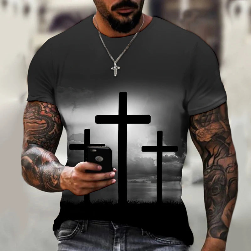 Christian Cross Men's Graphic T-Shirt