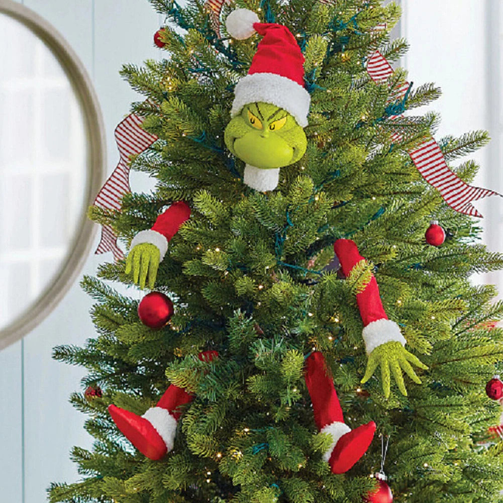 Stuffed Grinch Ornaments (5 pcs)