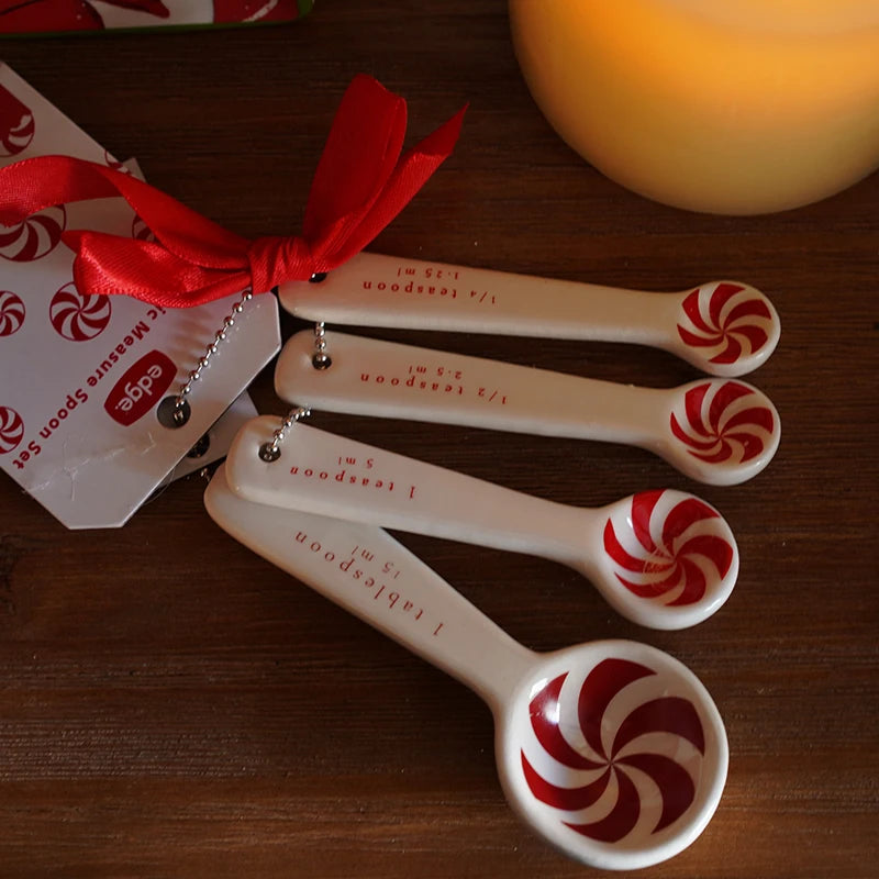 Christmas Candy-Colored Measuring Spoon Set (4 Pcs)