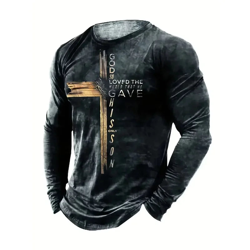 Christian 3D Long Sleeve T-shirt for Men