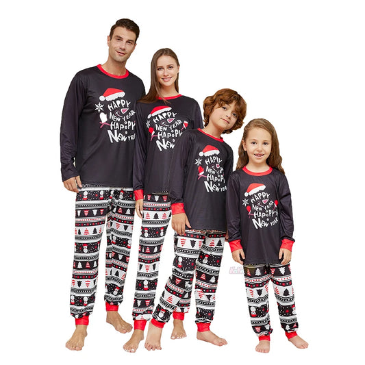 Happy New Year Matching Family Pajamas