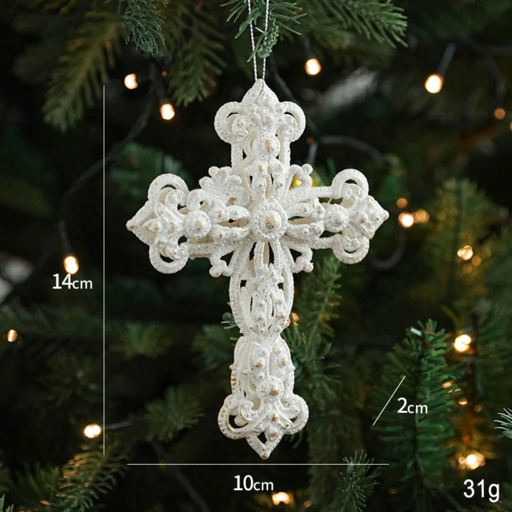 Plastic Snowflake Christmas Pendants