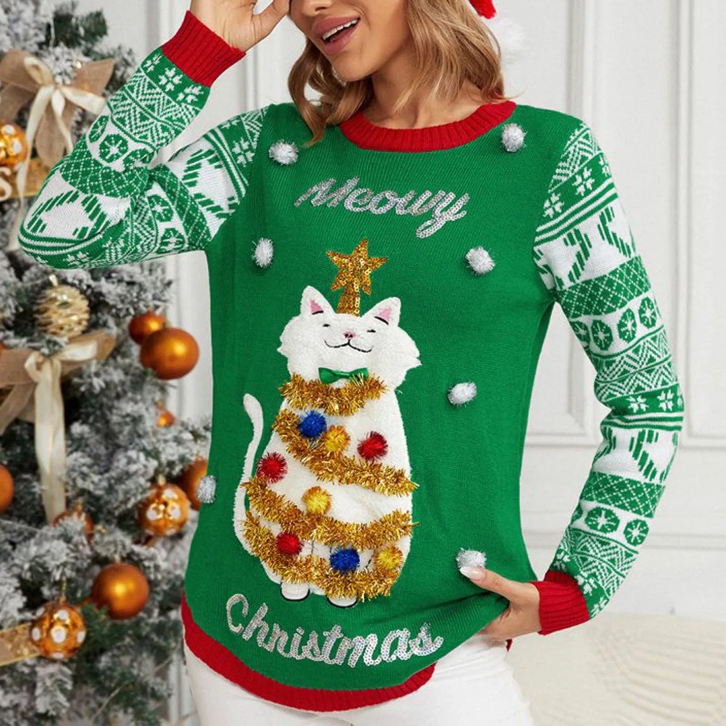 Ugly Christmas CAT Sweater