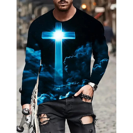 Christian 3D Long Sleeve T-shirt for Men