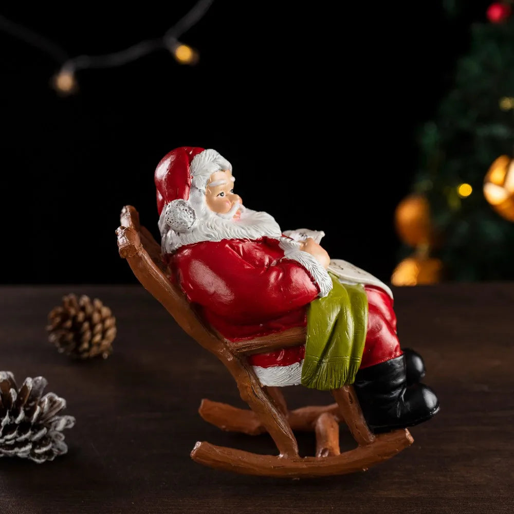 Santa Claus Statue with Present List Holiday Figurine