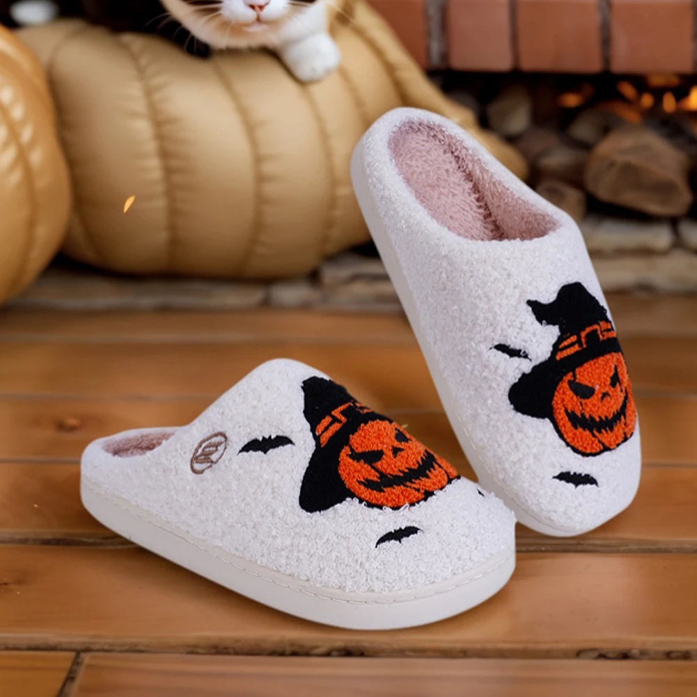 Halloween Jack O Latern Slippers