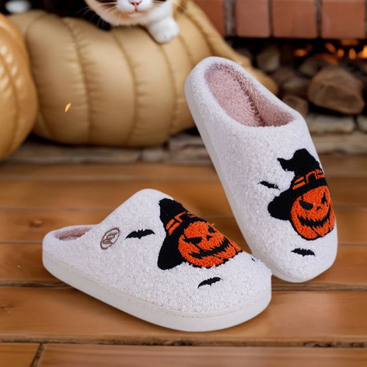 Halloween Jack O Latern Slippers