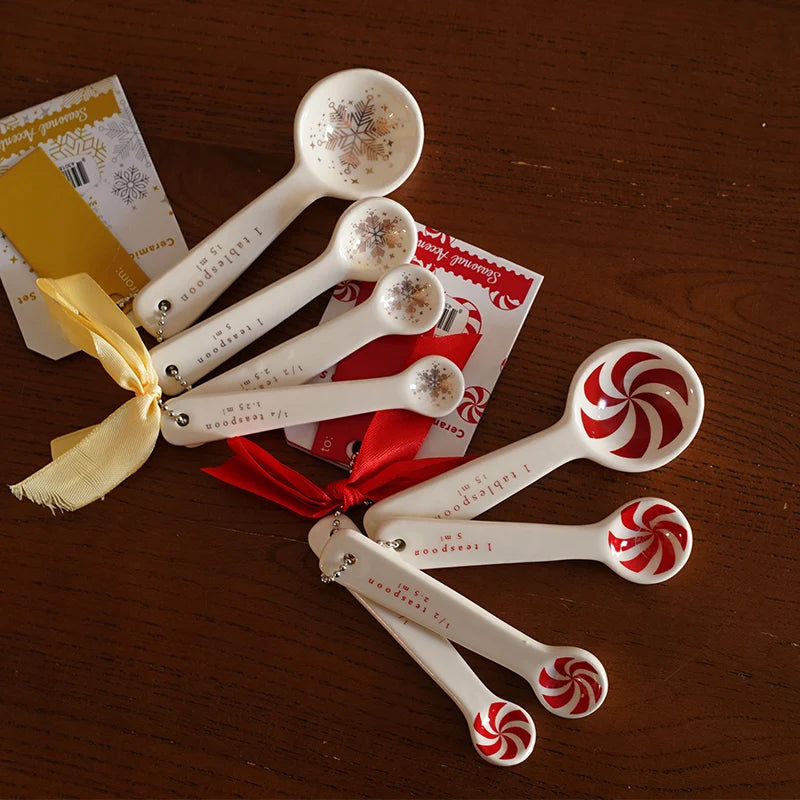 Christmas Candy-Colored Measuring Spoon Set (4 Pcs)