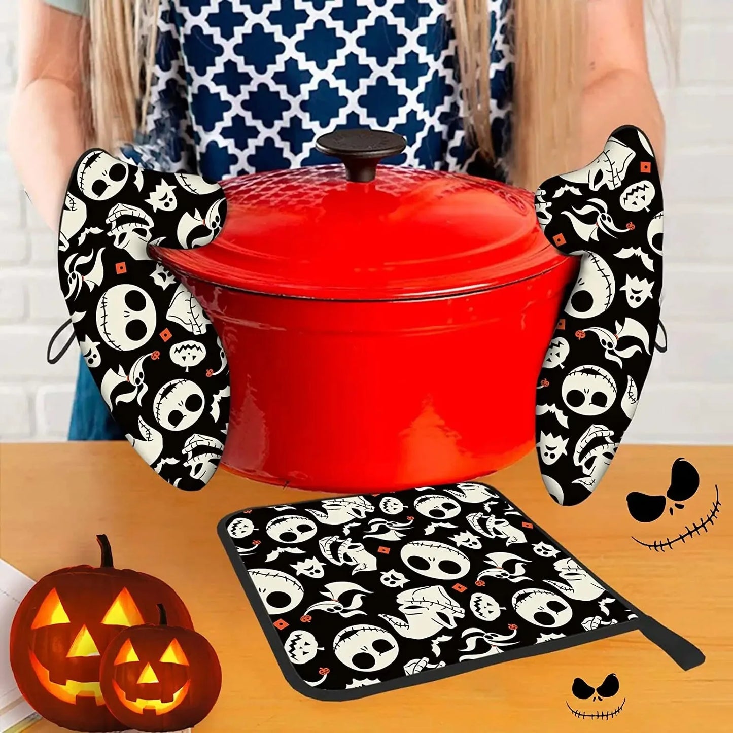 Halloween Oven Mitts and Pot Holders Sets