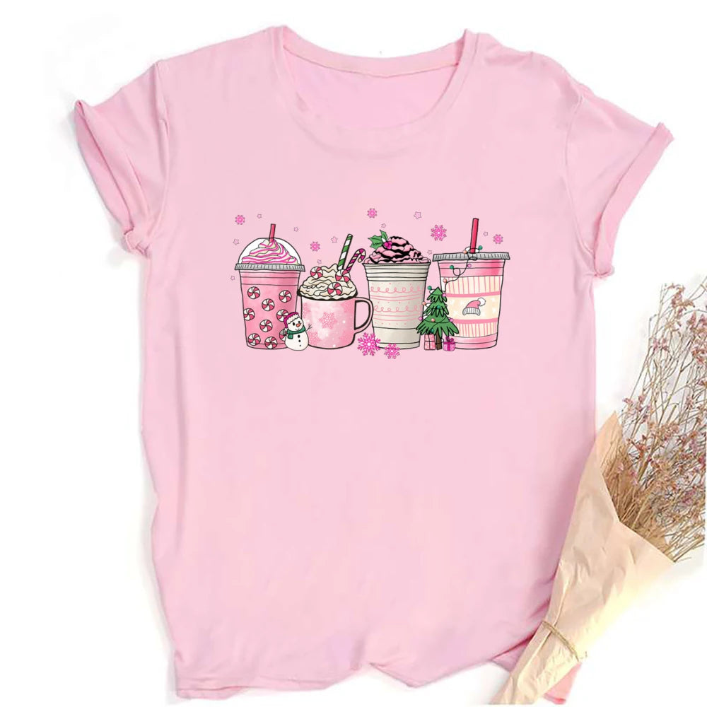 Retro Pink Santa Christmas T-Shirt