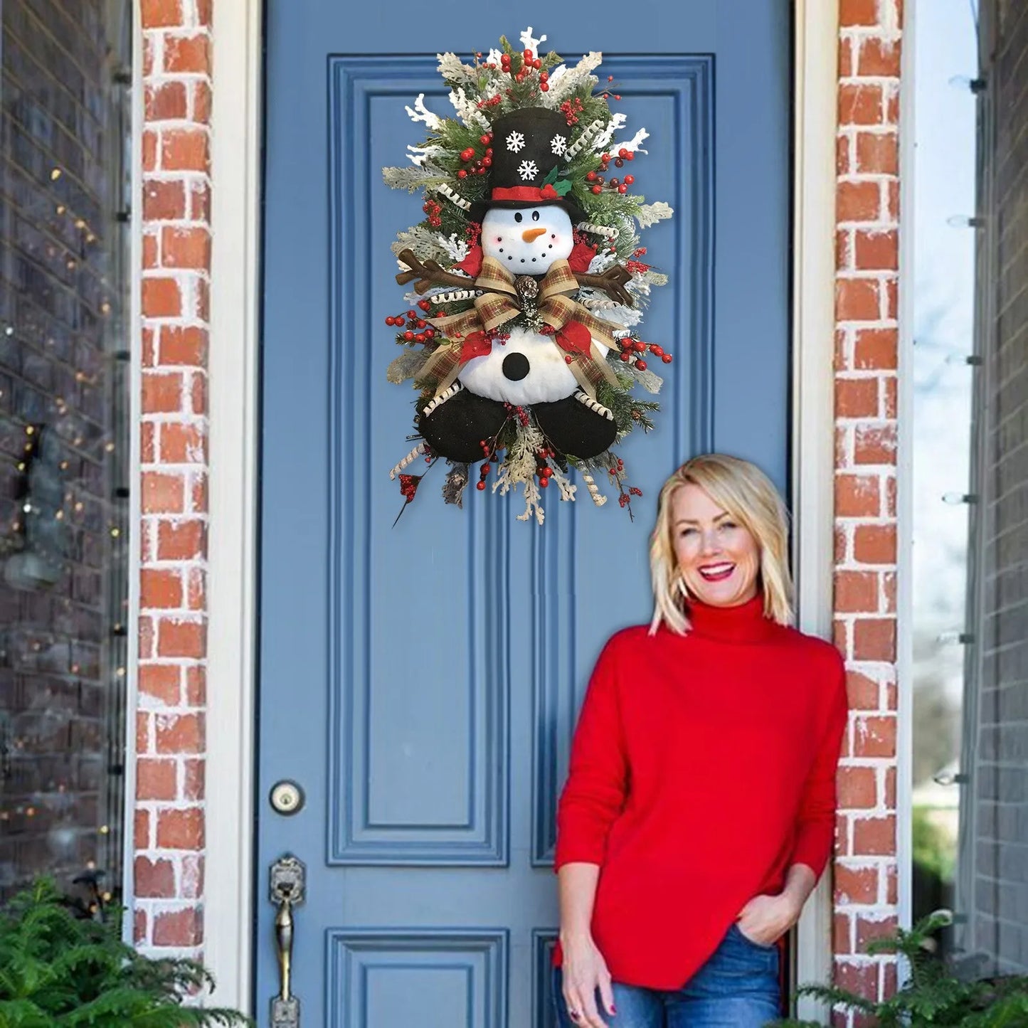 Snowman Swag Wreath