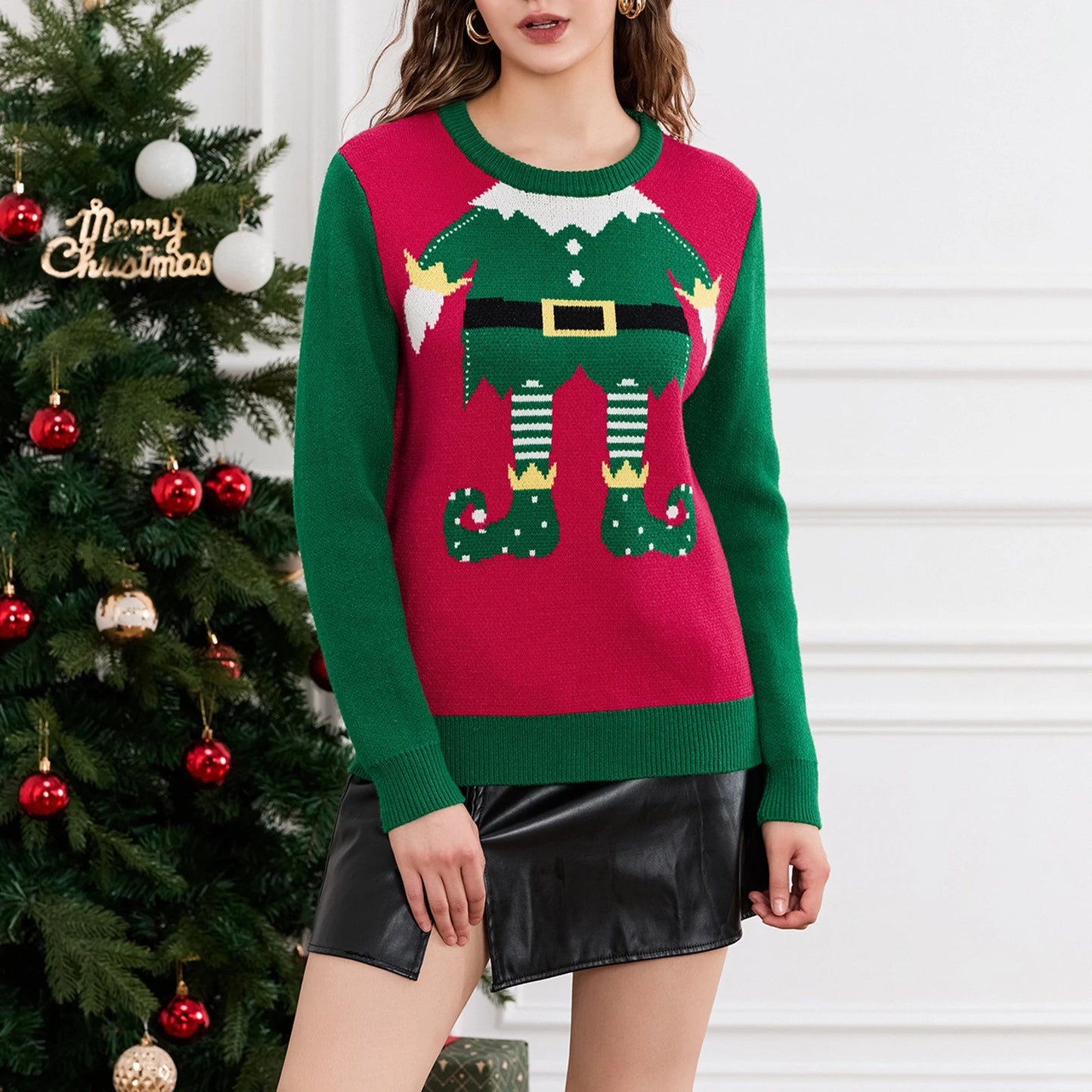 Juniors Elf Sweater