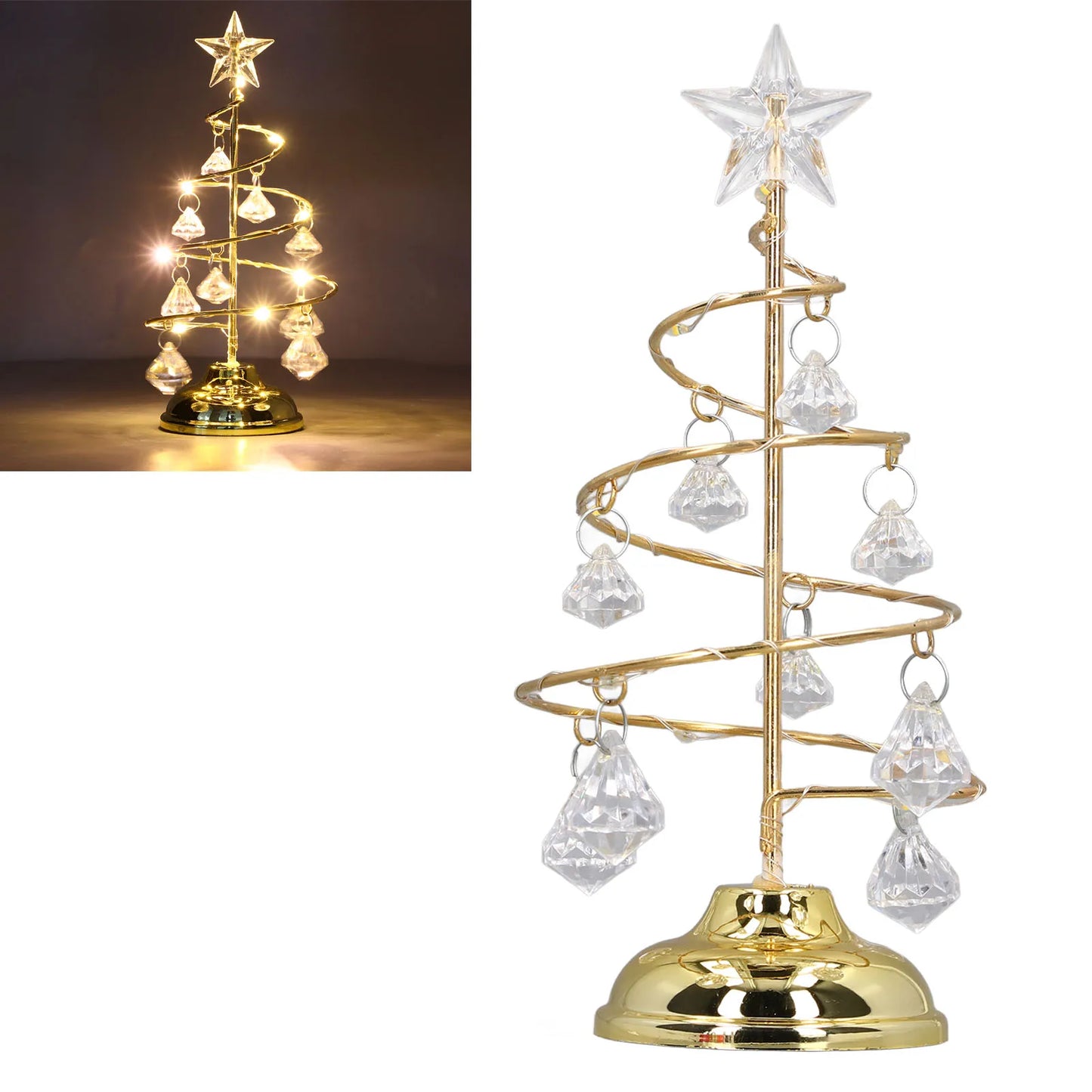 Small Crystal LED Christmas Tree Lamp