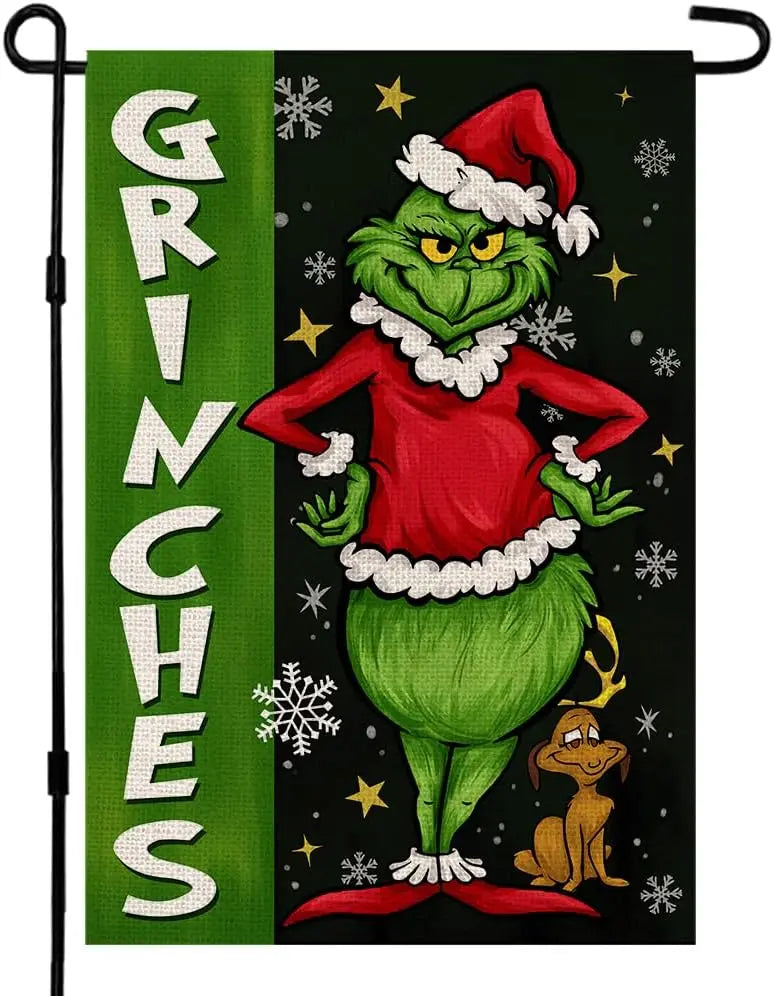 Grinch Christmas Flag