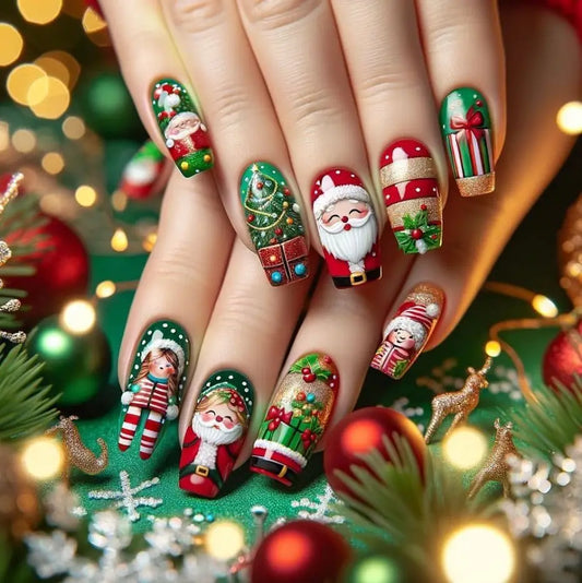 24pcs Christmas Press on Nails