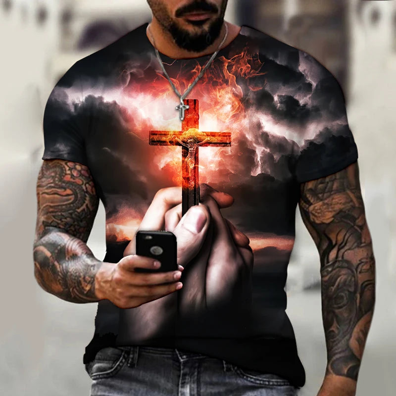 Christian Cross Men's Graphic T-Shirt