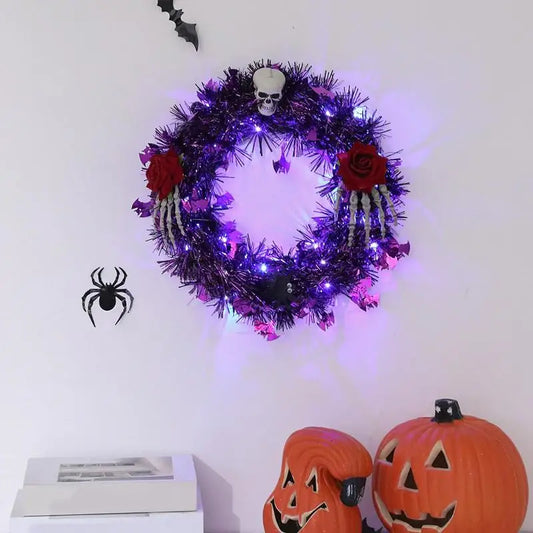 Creepy Skull & Hand Design Wreath