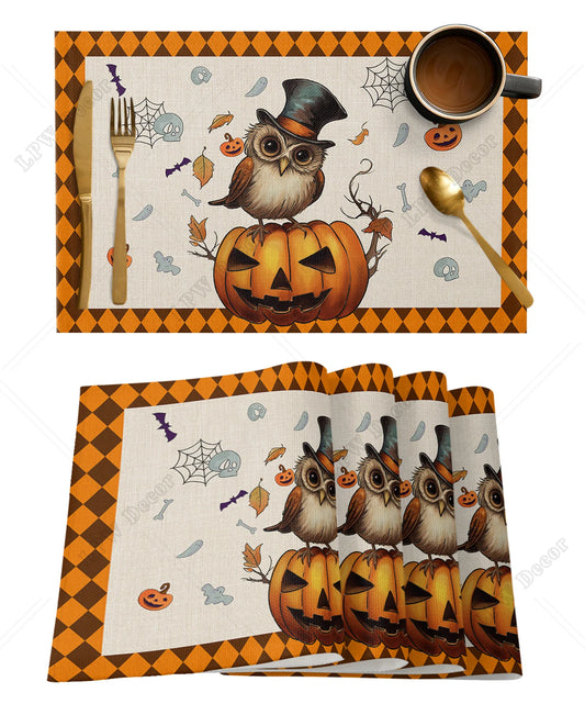 Halloween Placemat Sets (4/6 Pcs)