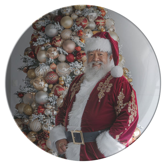 Santa in Red Plate 3