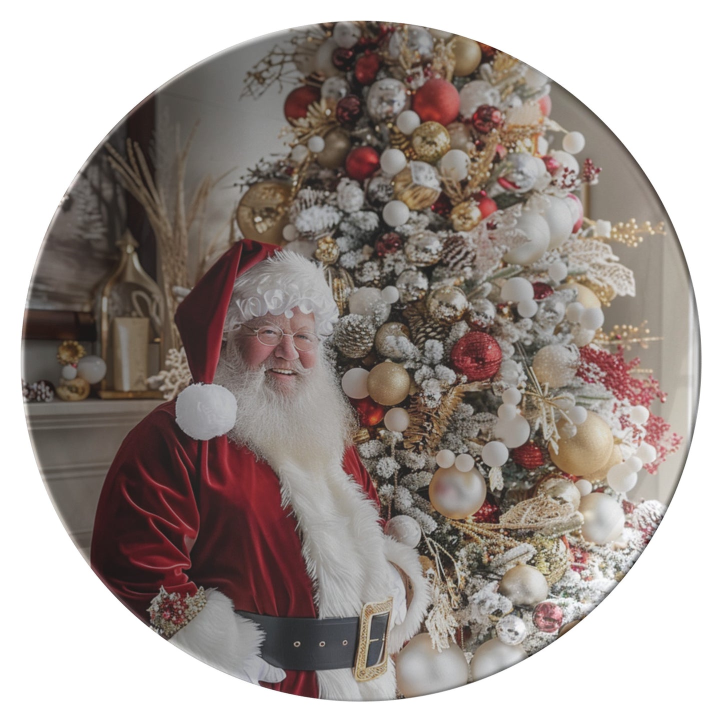 Santa in Red Plate 5