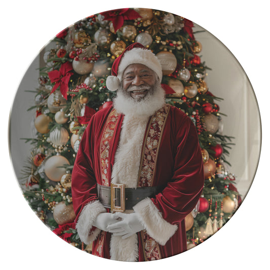 Santa in Red Plate
