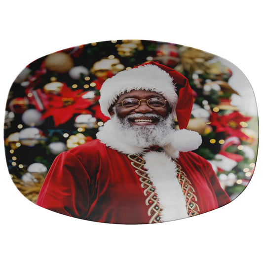 Santa in Red Platter 2