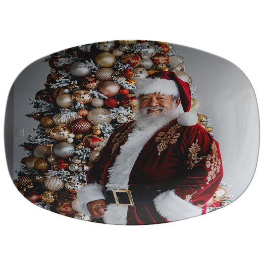 Santa in Red Platter 3