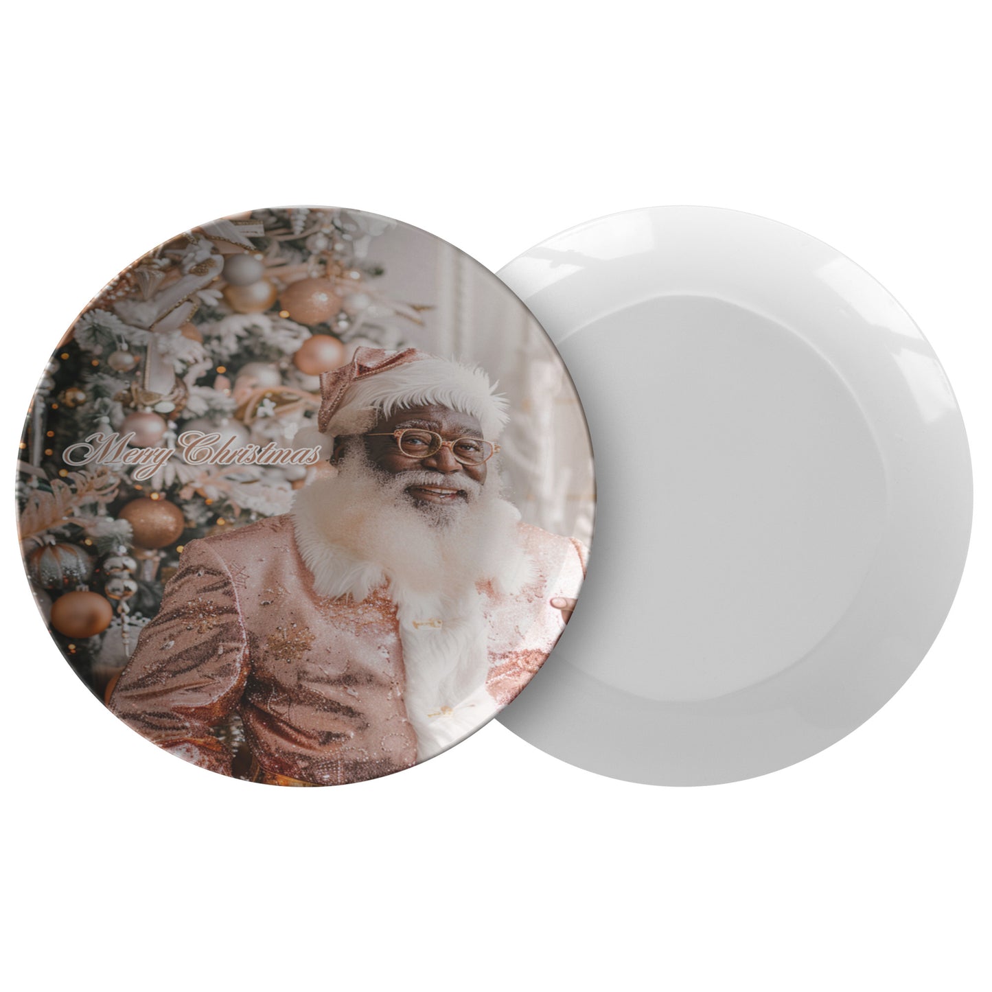 Santa in Rose Gold Plates