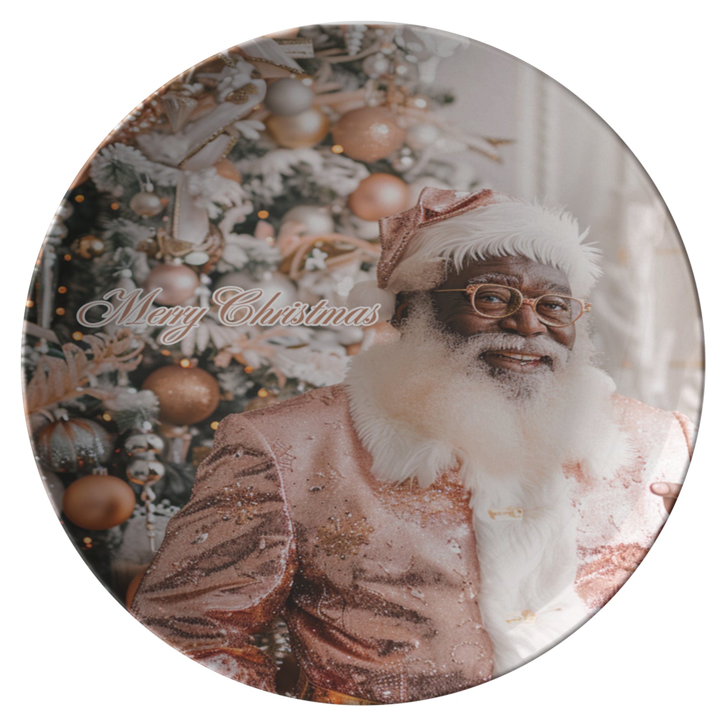 Santa in Rose Gold Plates