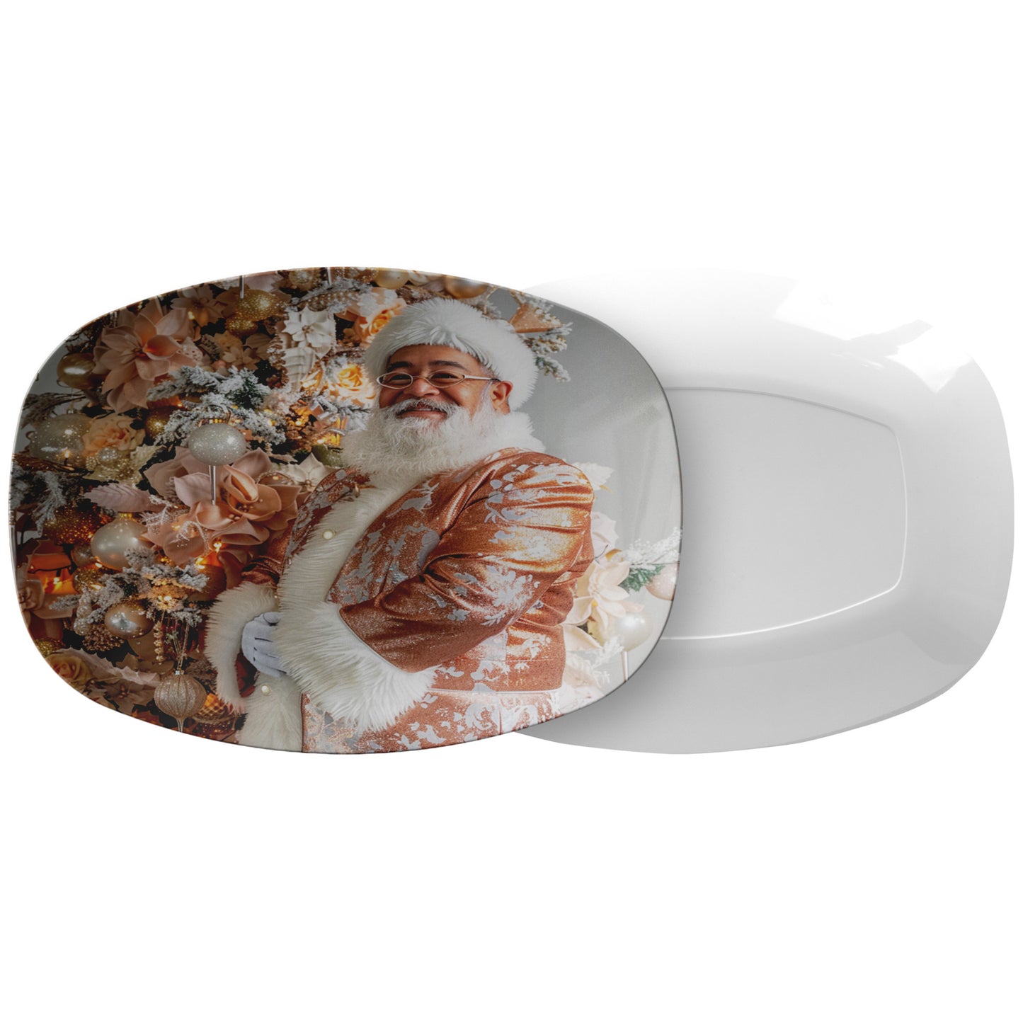 Santa in Rose Gold Platter 3