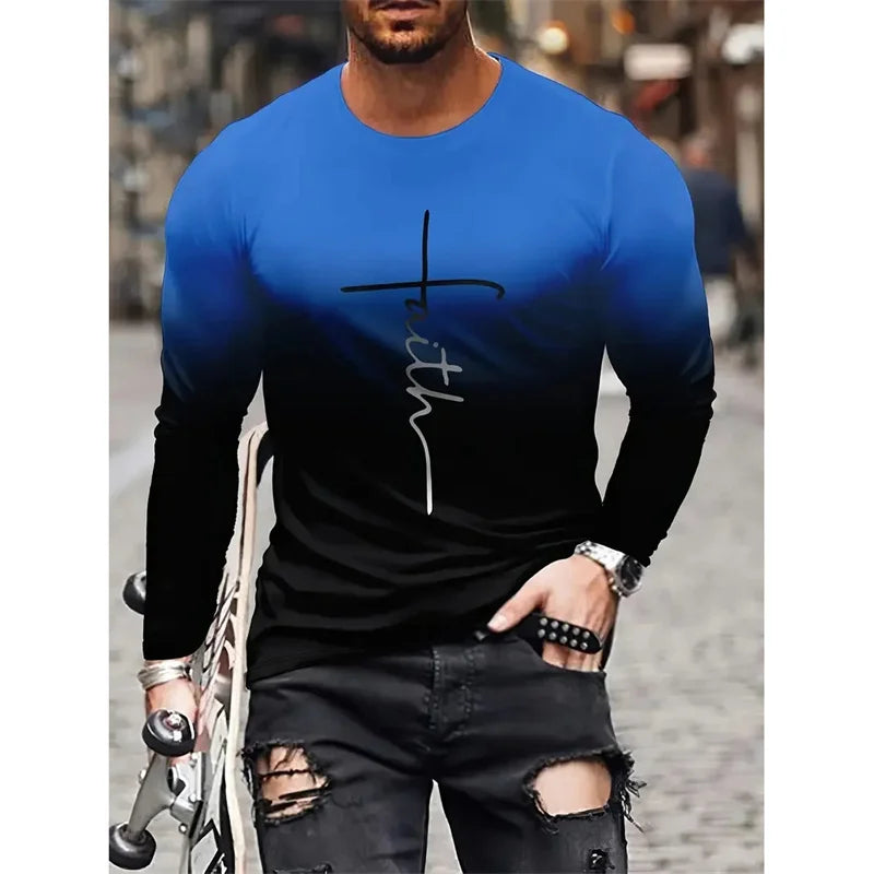 Christian 3D Long Sleeve T-shirt for Men