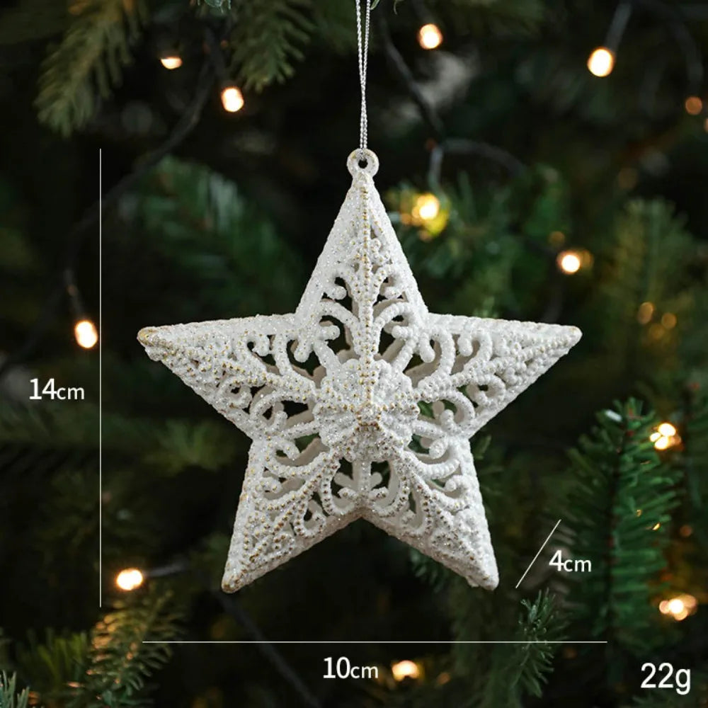 Plastic Snowflake Christmas Pendants