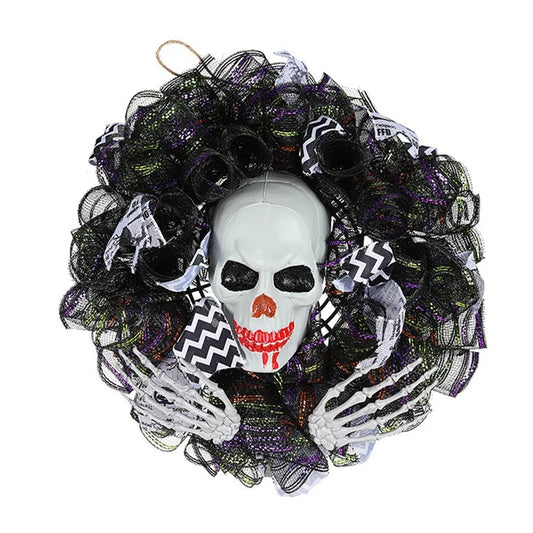 Halloween Skull Wreath