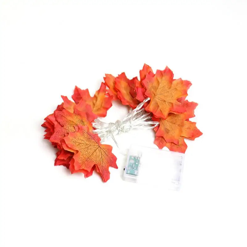 Autumn Maple Leaves & Pumpkin Garland LED Fairy String Light