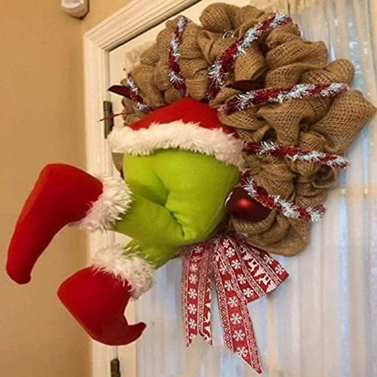 Grinch Burlap Wreath