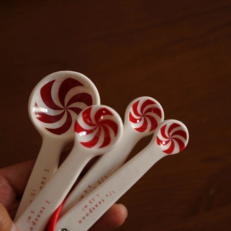 Christmas Candy-Colored Measuring Spoon Set (4 Pcs)